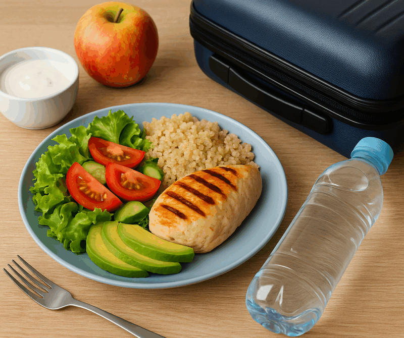 5 consejos prácticos para viajar y comer saludable